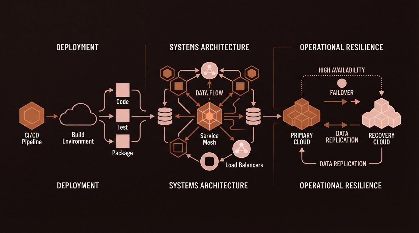 Abstract deployment and recovery workflows diagram