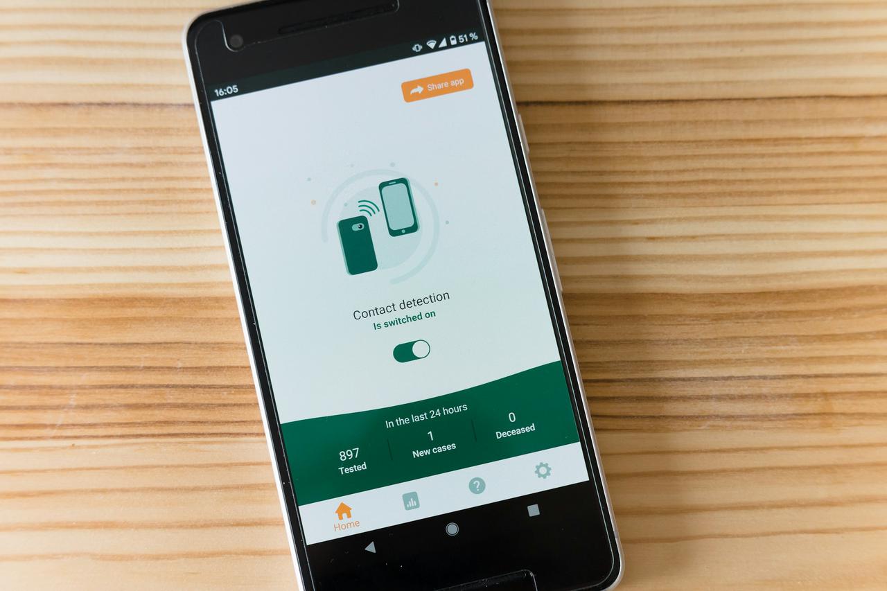 Corona contact detection app