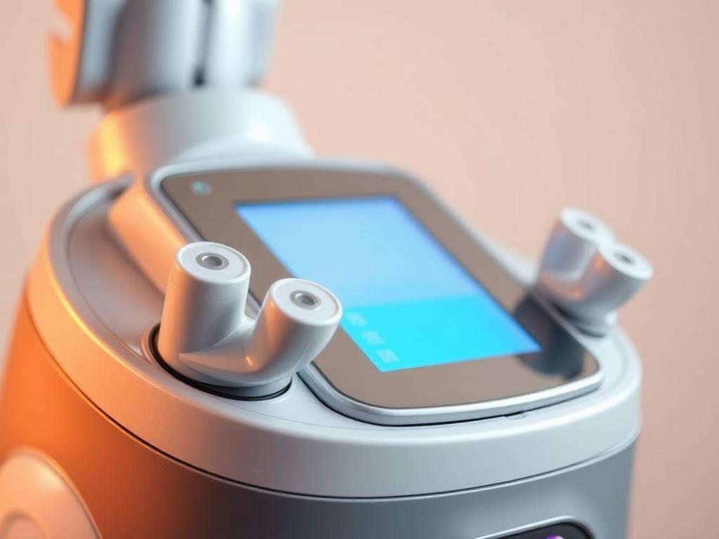 A hyper-realistic close-up shot of the 360° Surround Cooling Technology device, showcasing the advanced applicators designed for fat freezing. The image should capture the sleek design and functional features of the device against a soft, neutral background. Use rich, warm lighting to highlight the technology's contours and textures, creating an inviting and professional look.