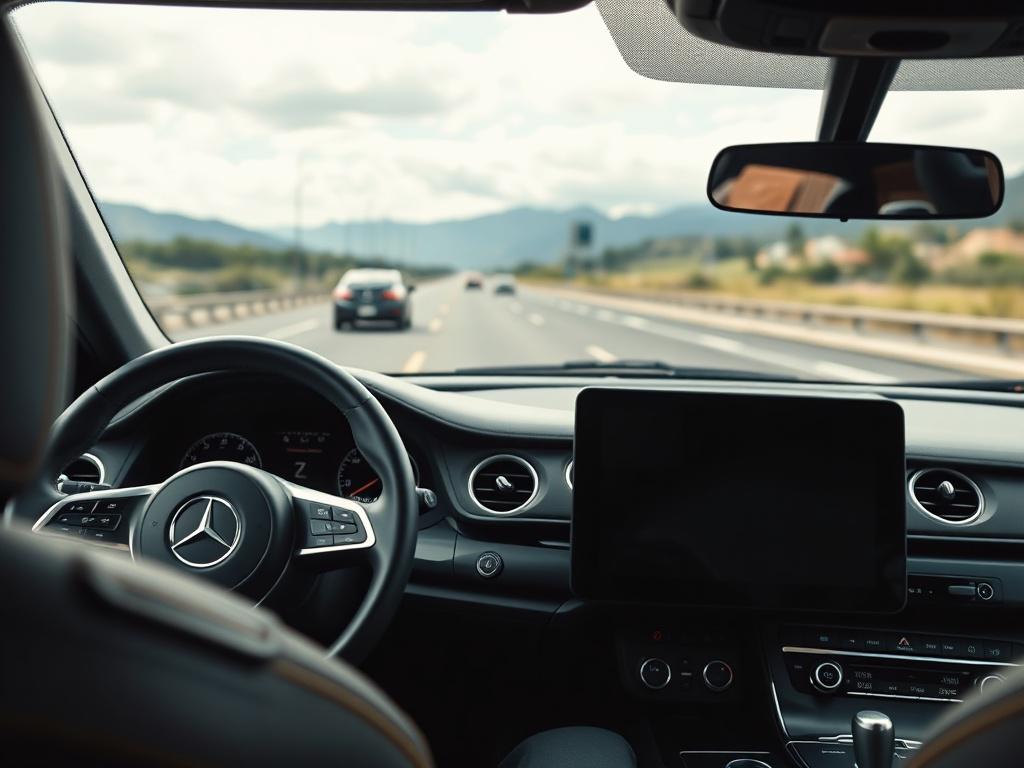 A hyper realistic close up shot of a luxury vehicle