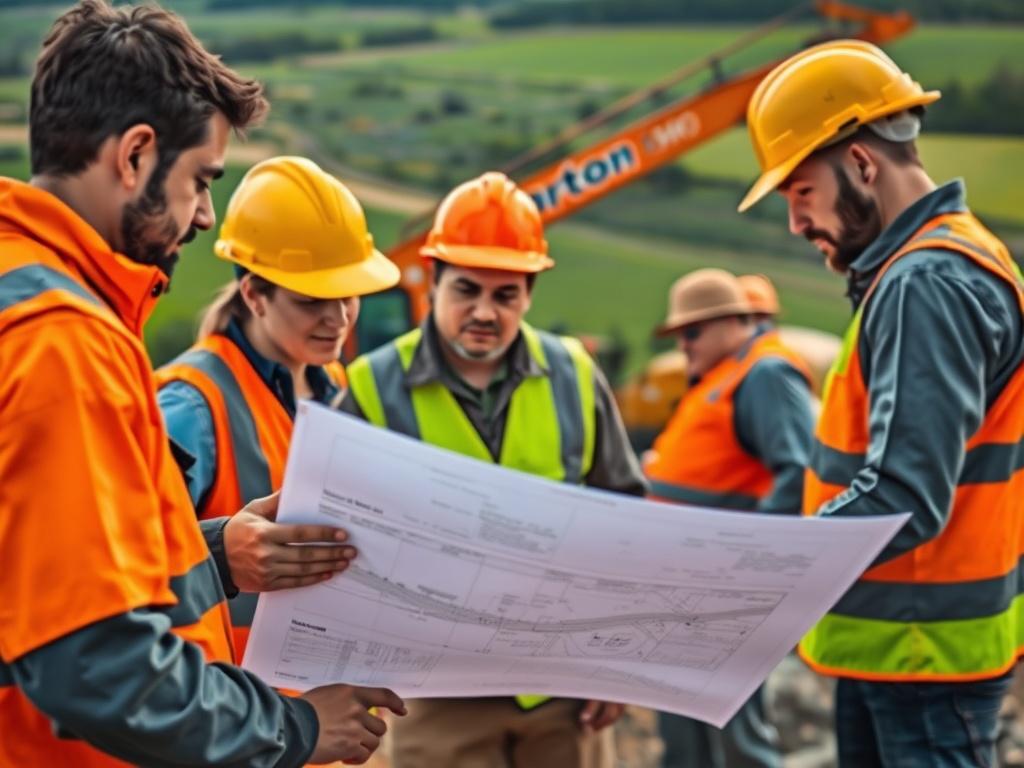 A hyper realistic close up shot of a land development