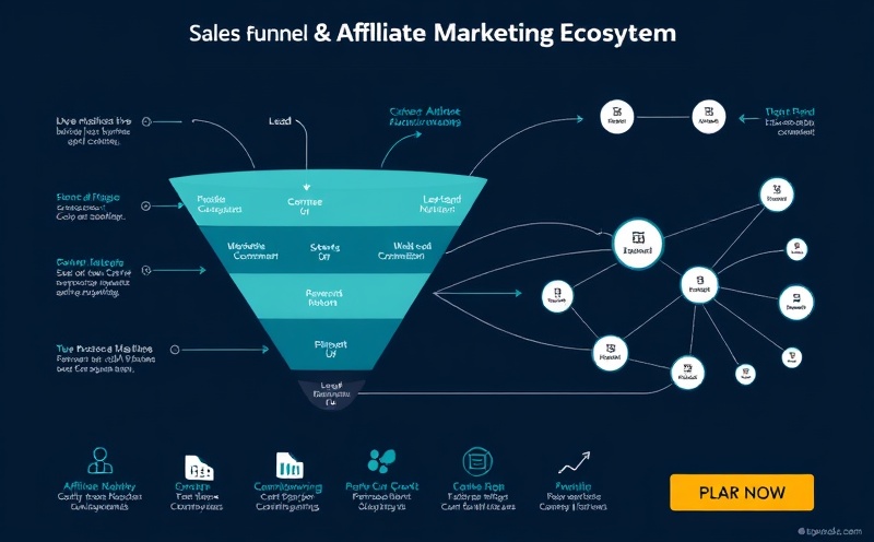 Sales funnel and affiliate marketing illustration