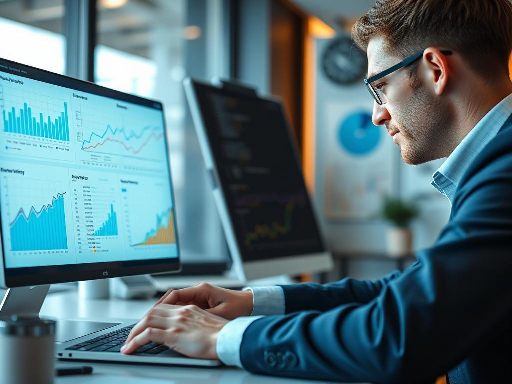 A hyper realistic close up shot of a professional working