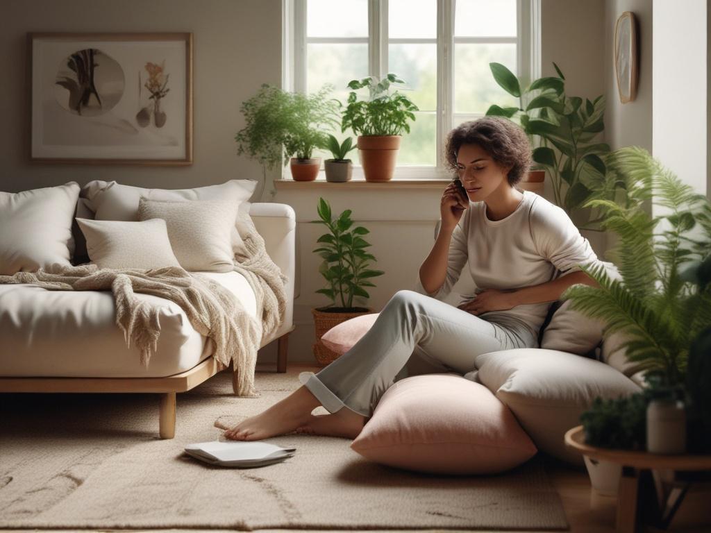 a cozy environment where a person is speaking on the