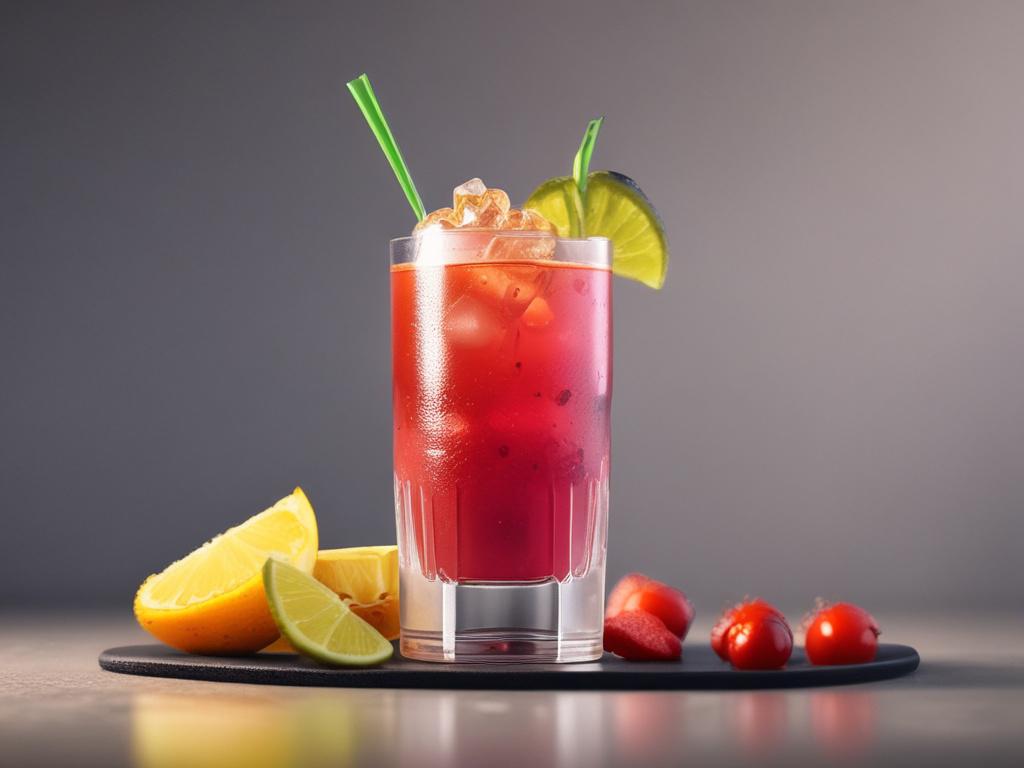 A high resolution image of a beautifully presented cocktail embellished