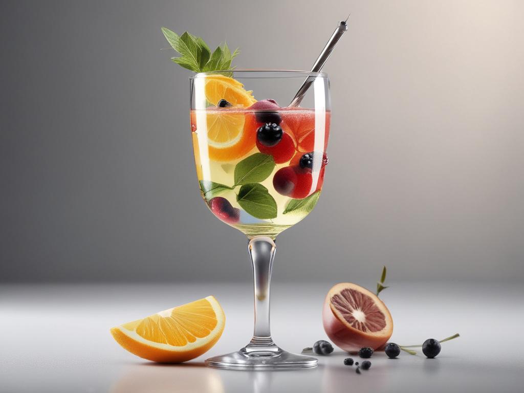 A stunning, high resolution image of a beautifully crafted cocktail