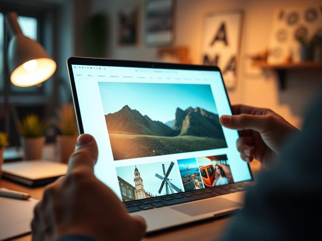 A hyper realistic image of a high quality photograph being