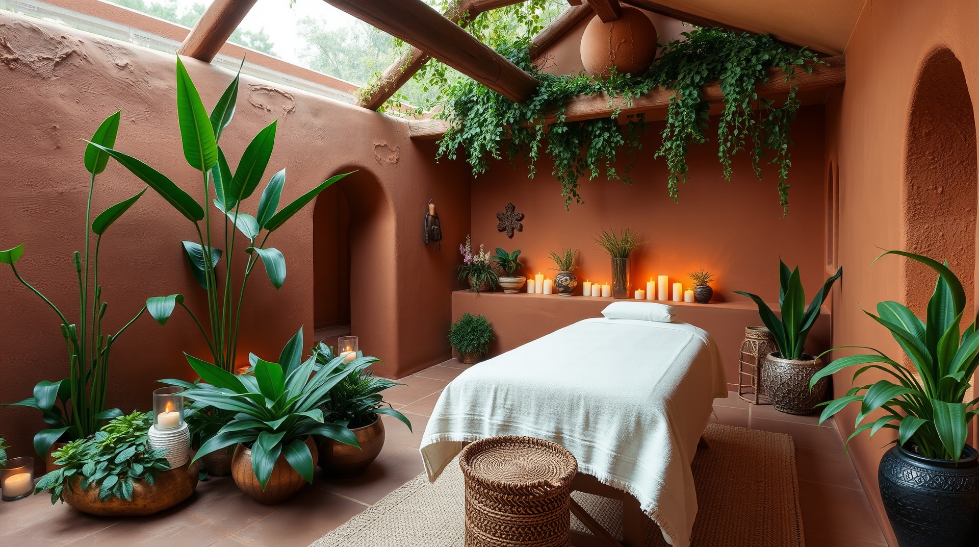 Serene massage therapy scene