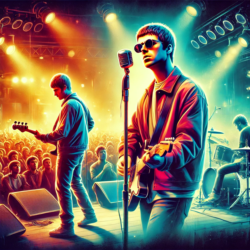 hope dall·e 2024-10-13 18.06.06 - a vibrant and nostalgic image of the band oasis performing live on stage. the band members are seen playing their instruments passionately, with the g.webp