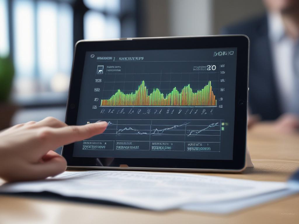 close up of a digital comparison chart displayed on a