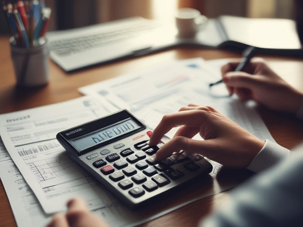 A close up shot of a person analyzing financial documents