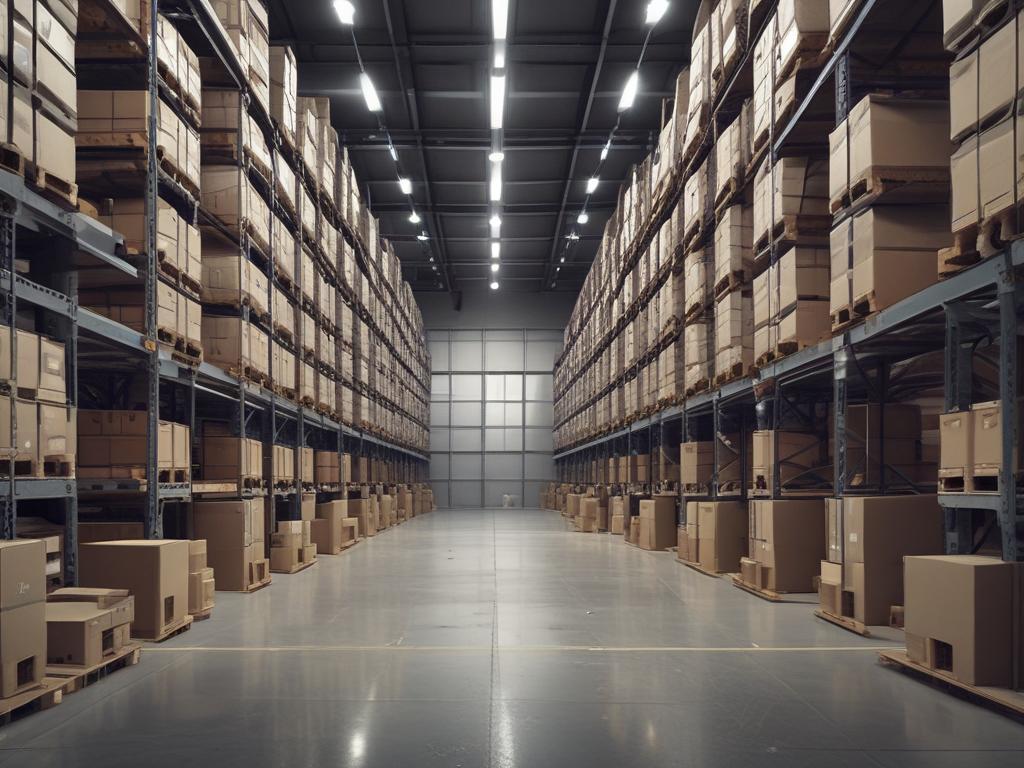 modern warehouse, inventory management, logistics, secure storage