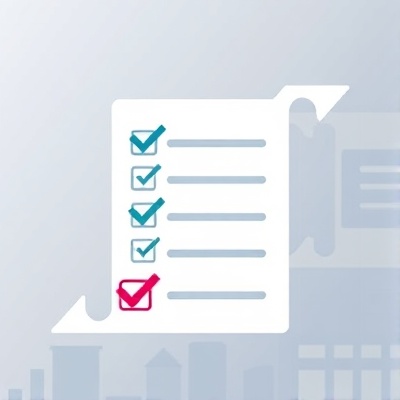Abstract illustration of audit trail, checklist and continuous improvement