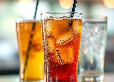 Cold refreshing beverages and water