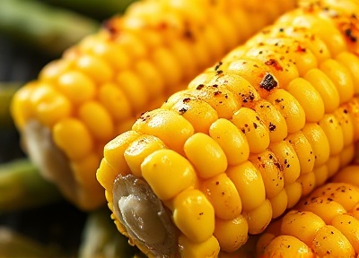 Grilled sweet corn on the cob