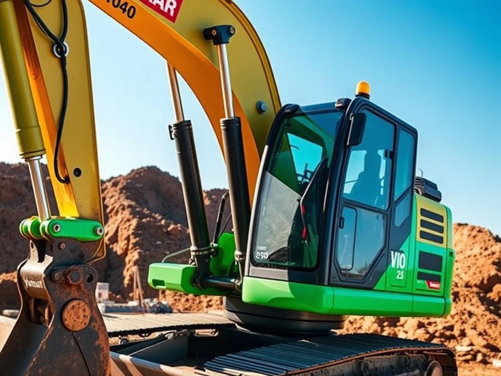 A realistic close up shot of a Yanmar VIO 25