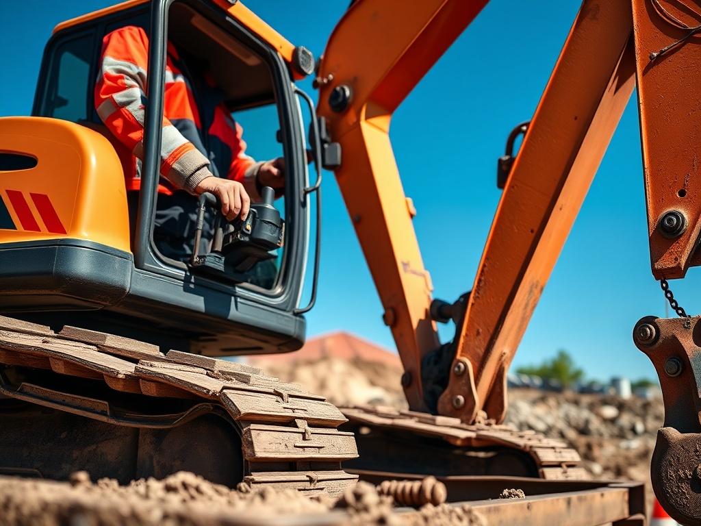 A close up shot of a skilled operator using a