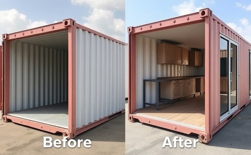 Before and after container modification