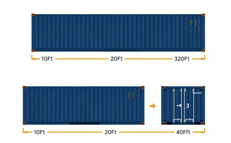 Shipping container size comparison