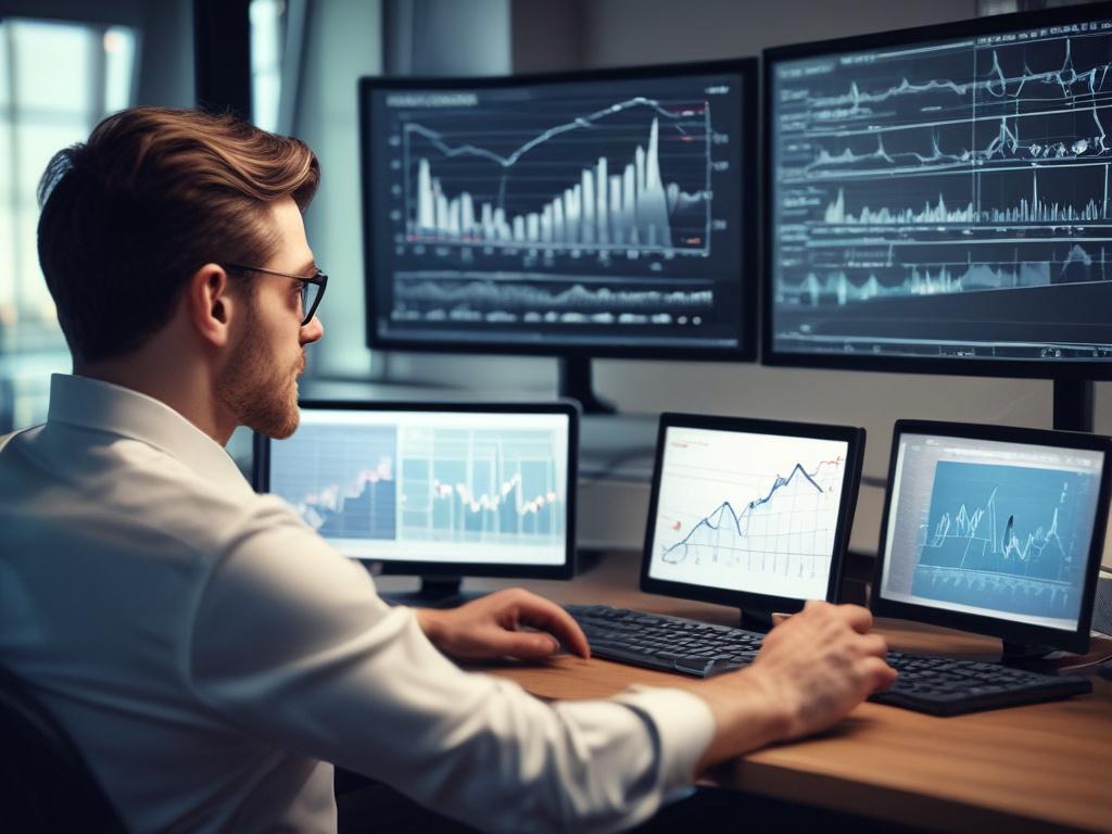 A close up of a financial consultant analyzing risk management