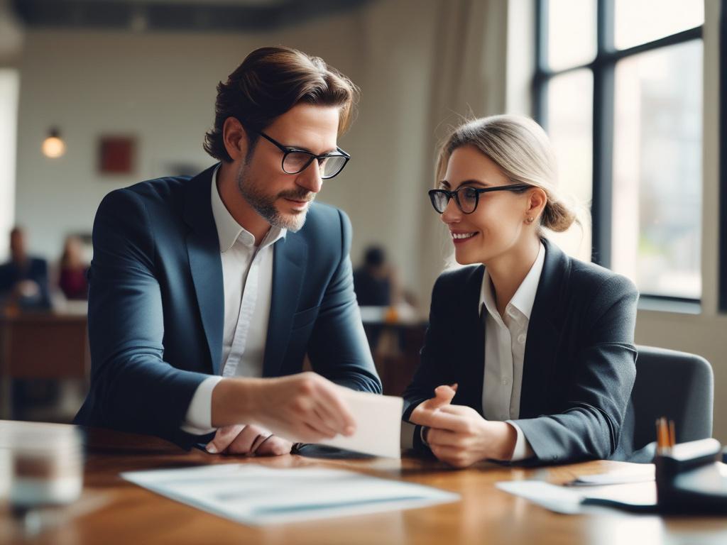 A close up shot of a business consultant engaged in