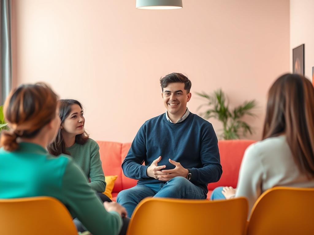 A vibrant coaching session where a young adult is practicing