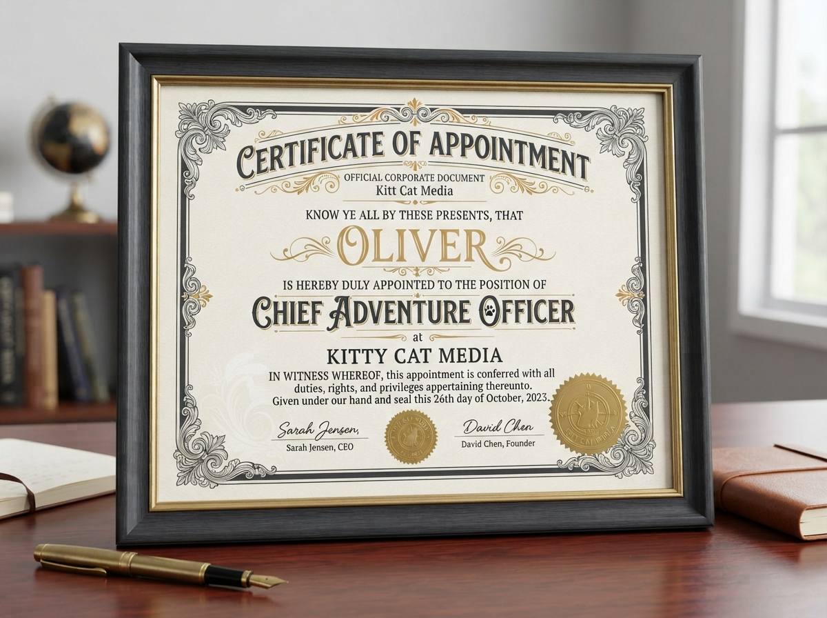 Appointment Certificate