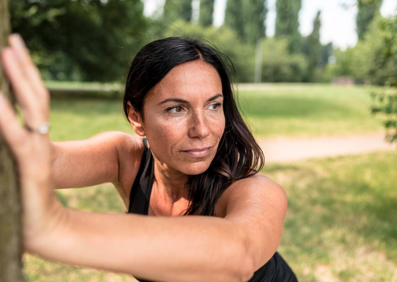 Woman doing outdoor workout