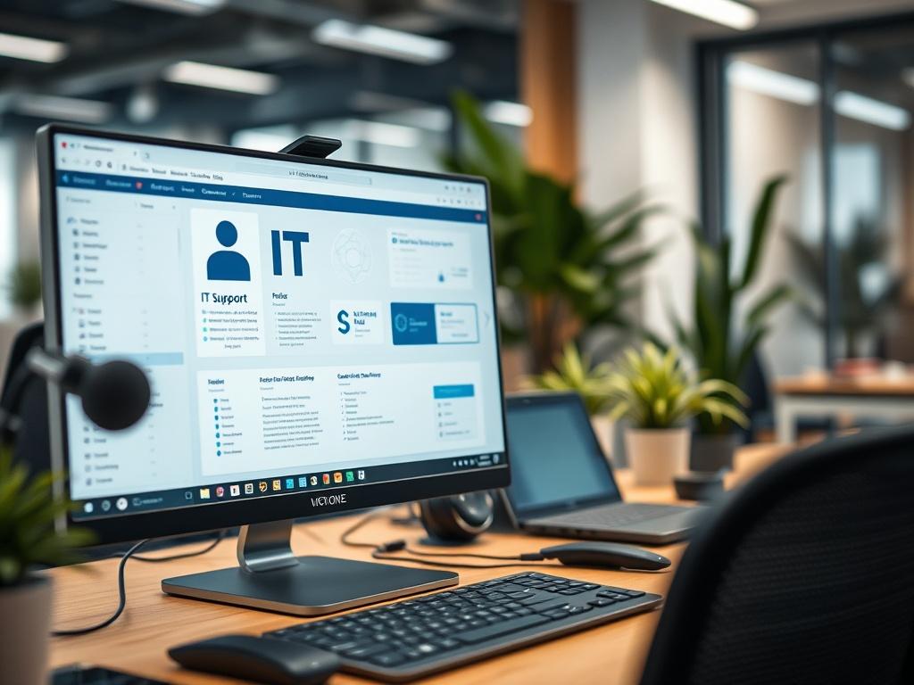 A close up shot of a modern workspace showcasing a