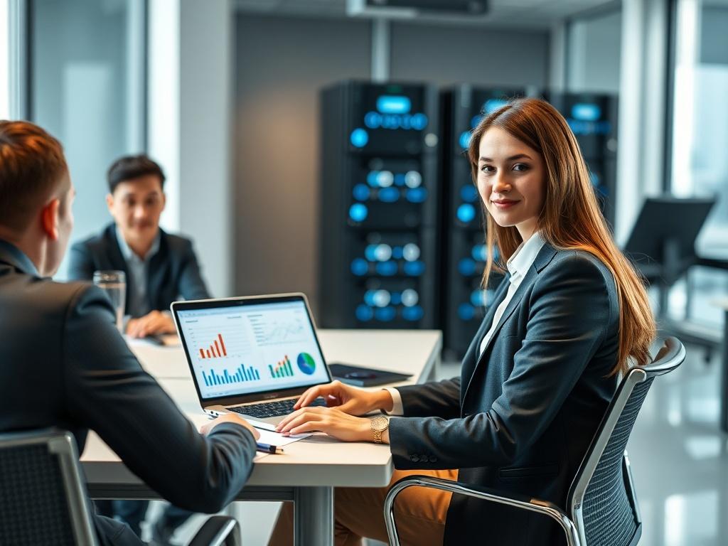 Create a realistic high resolution focusing on an office setting