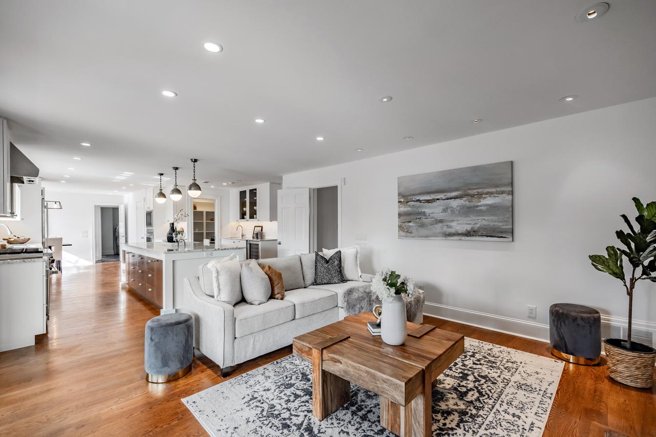 Bright home interior with white paint