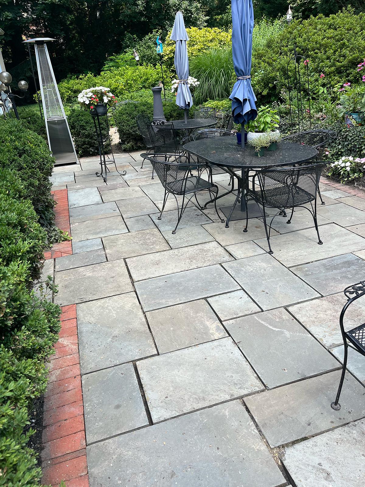 Clean walkway after power washing service