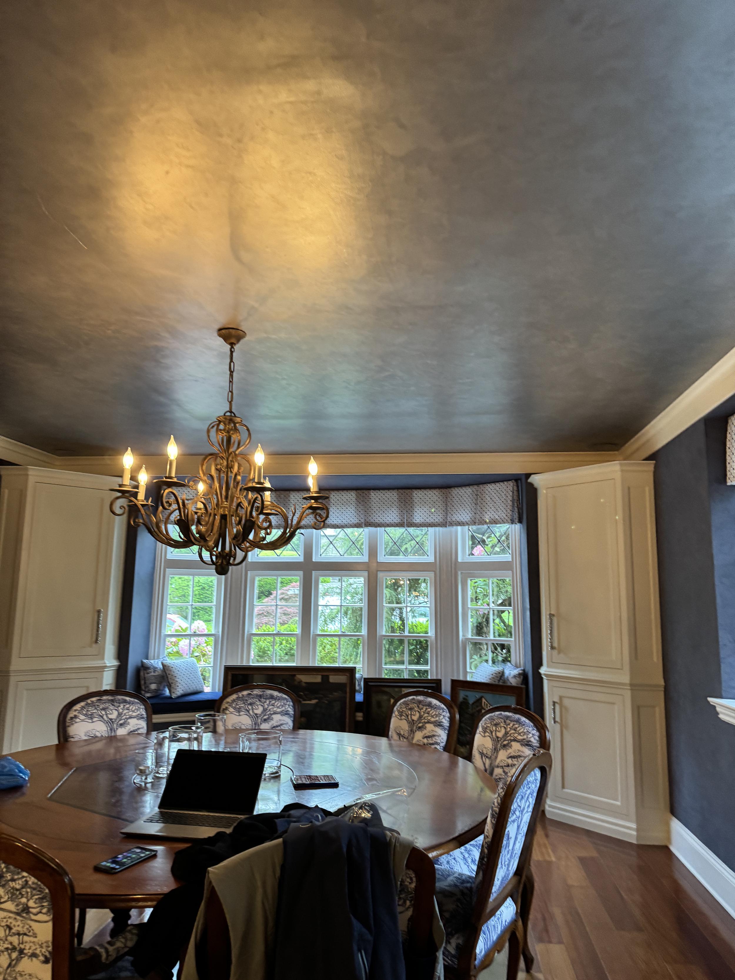Dining room interior with fresh paint