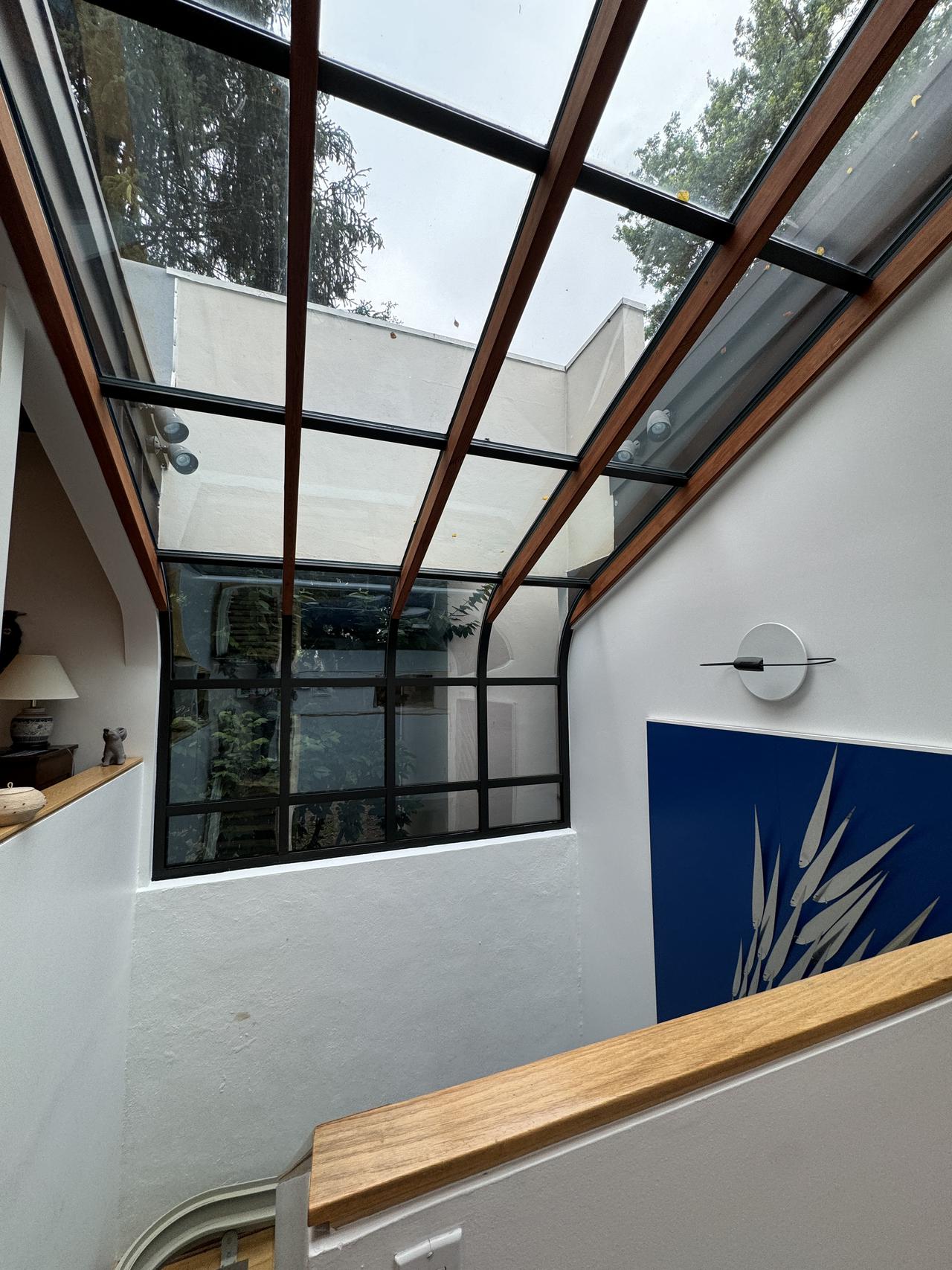 Home interior with skylight
