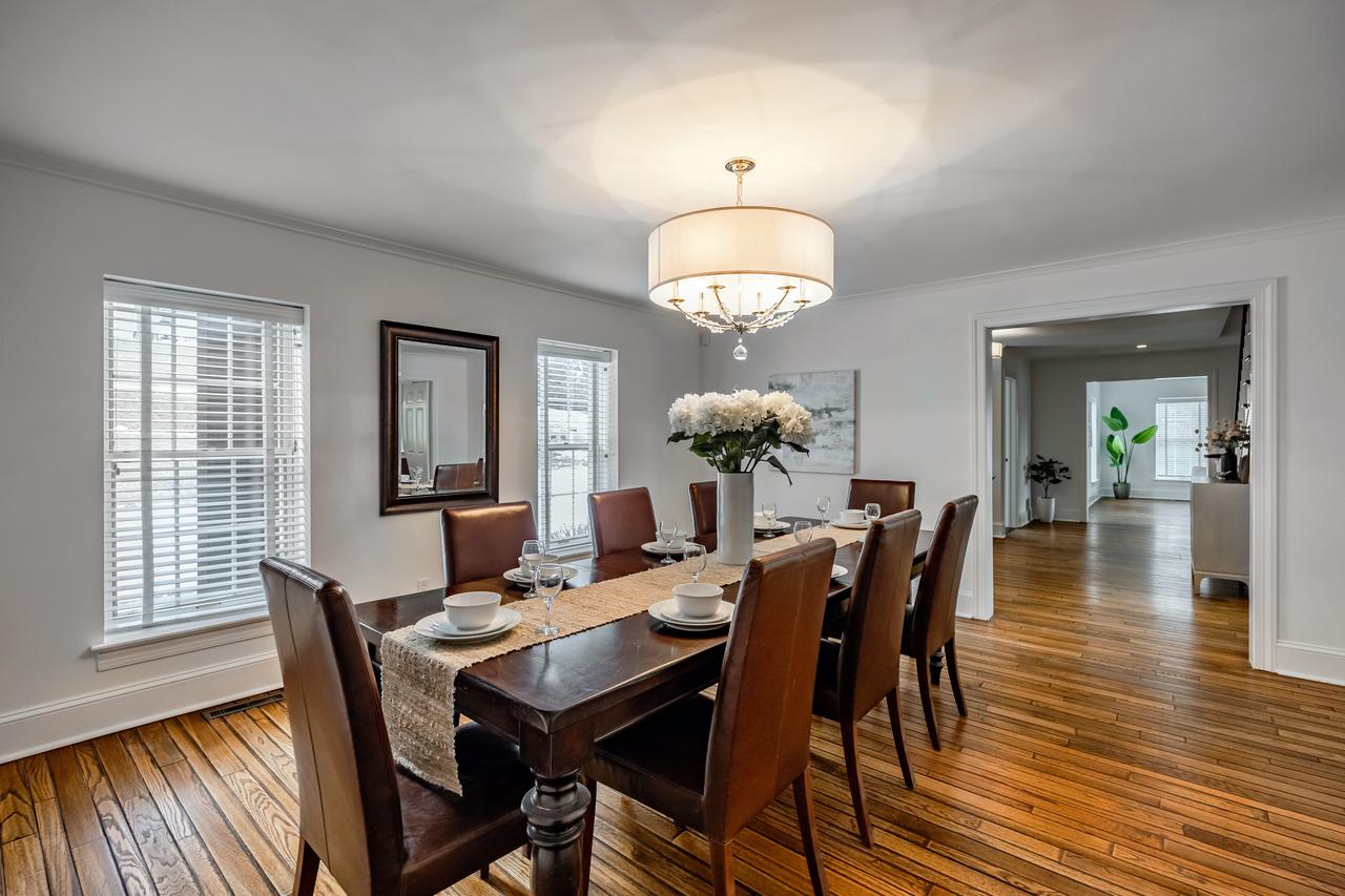 Dining room with a fresh coat of paint