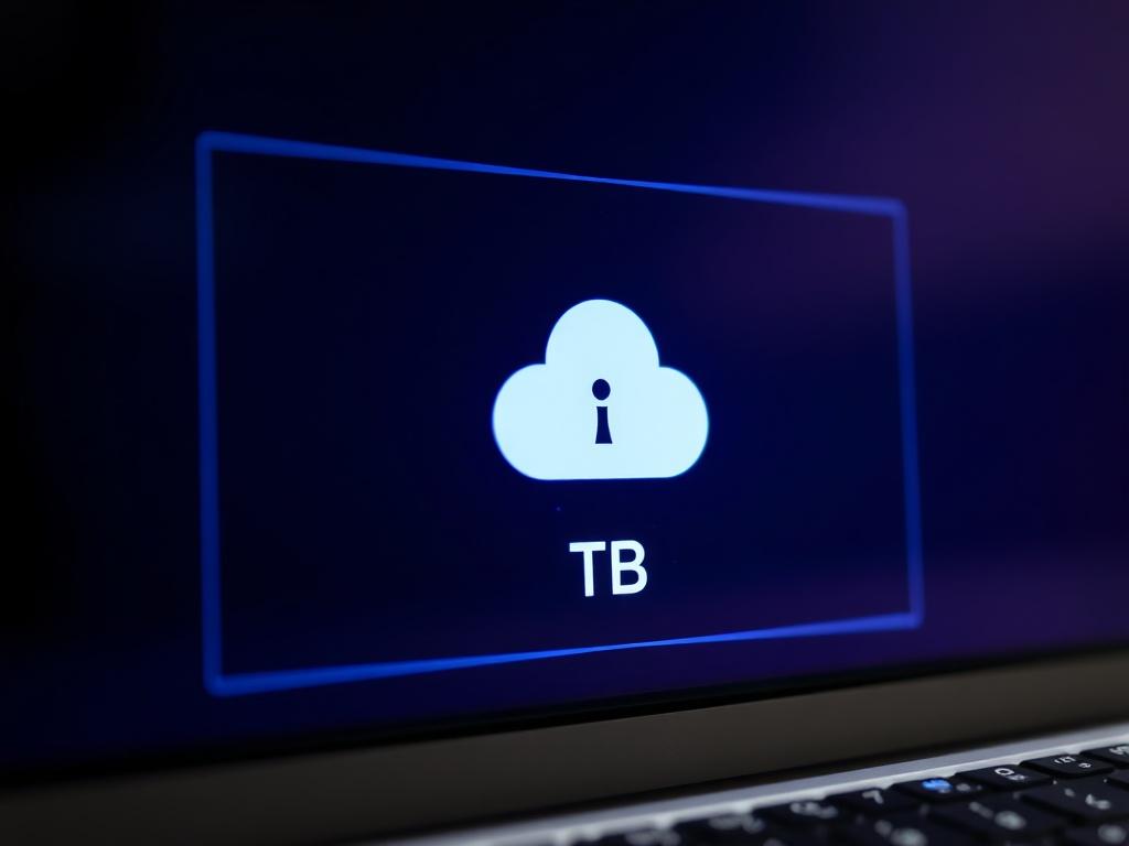 A close up shot of a sleek, modern cloud storage