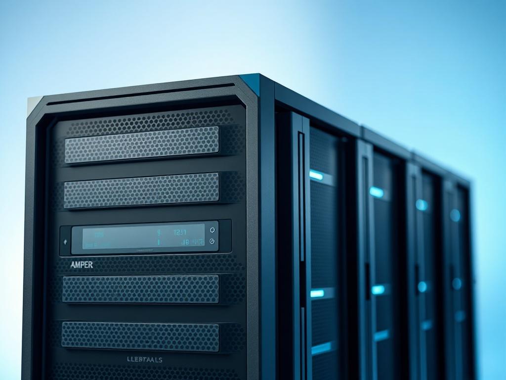 A close up shot of a high tech cloud storage