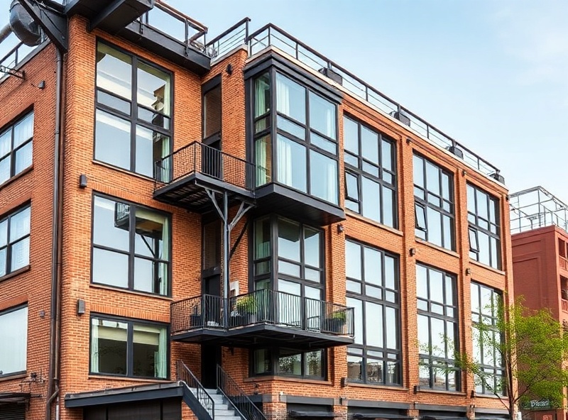 Industrial-modern loft-style apartment building in SoMa