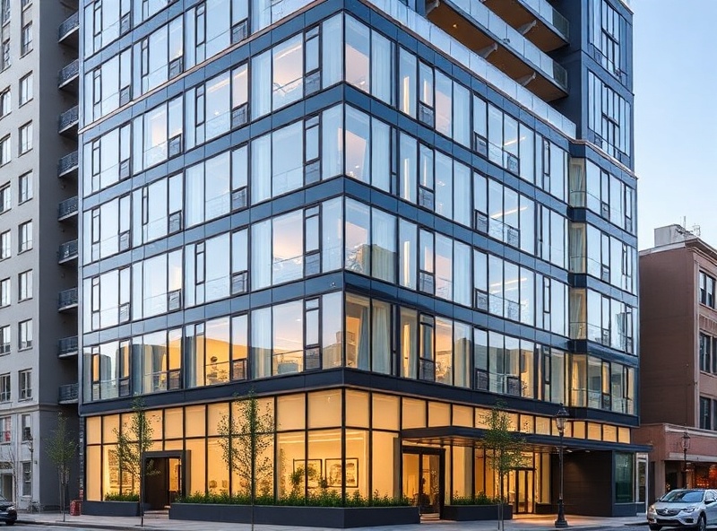 Modern contemporary apartment building in SoMa