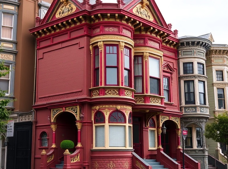 Historic restored Victorian building in Haight Ashbury