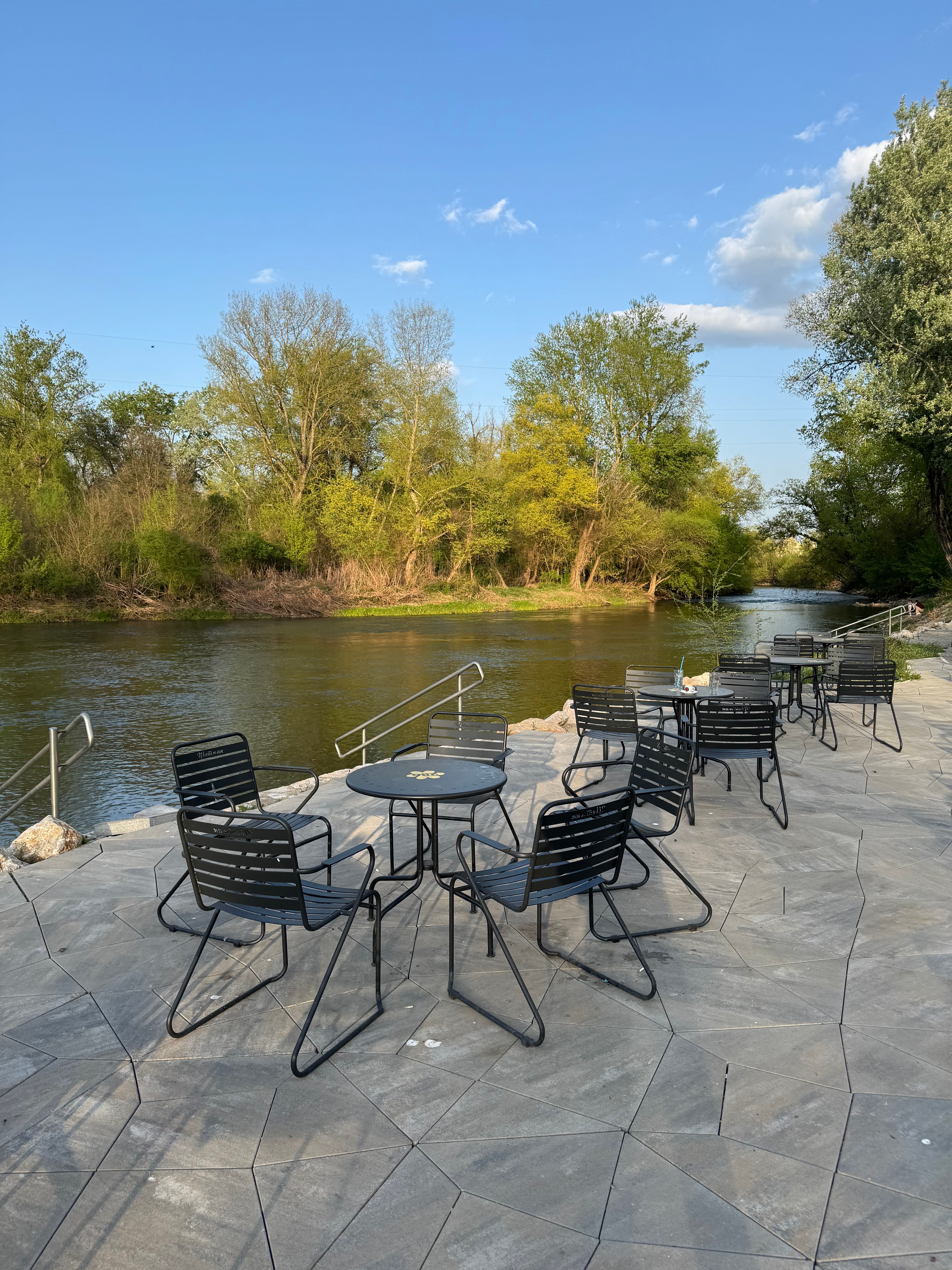Water feature and native plantings
