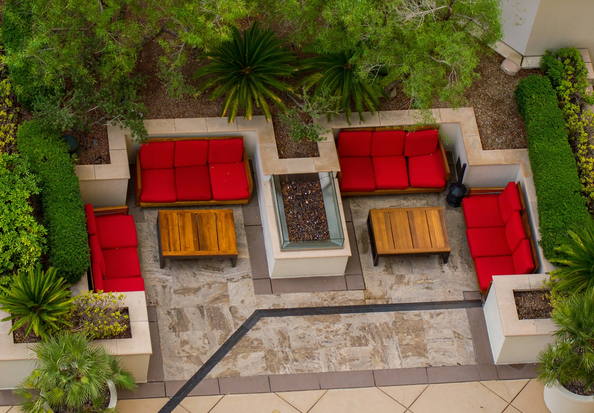 Courtyard seating area
