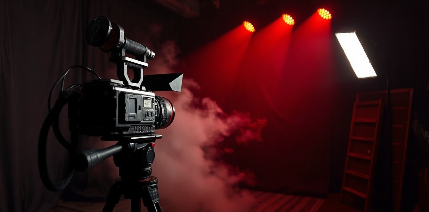 The Ultimate Horror Filmmaking Gear Guide - Cinematic dark filmmaking setup
