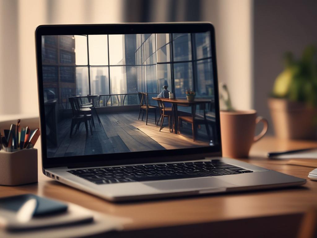 close up of a laptop with a webinar on the