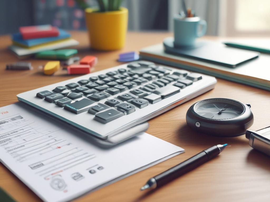 close up of a modern financial tool on a desk,