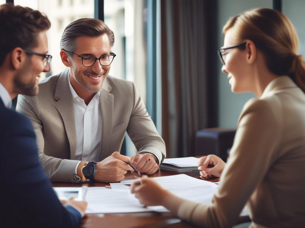 close up shot of a financial advisor discussing with a