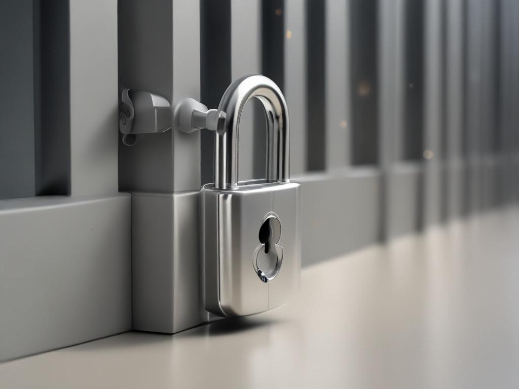 A close up shot of a secure lock symbolizing data