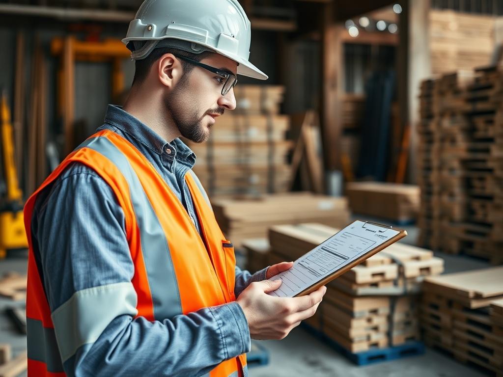 A close up shot of a quality assurance inspector examining