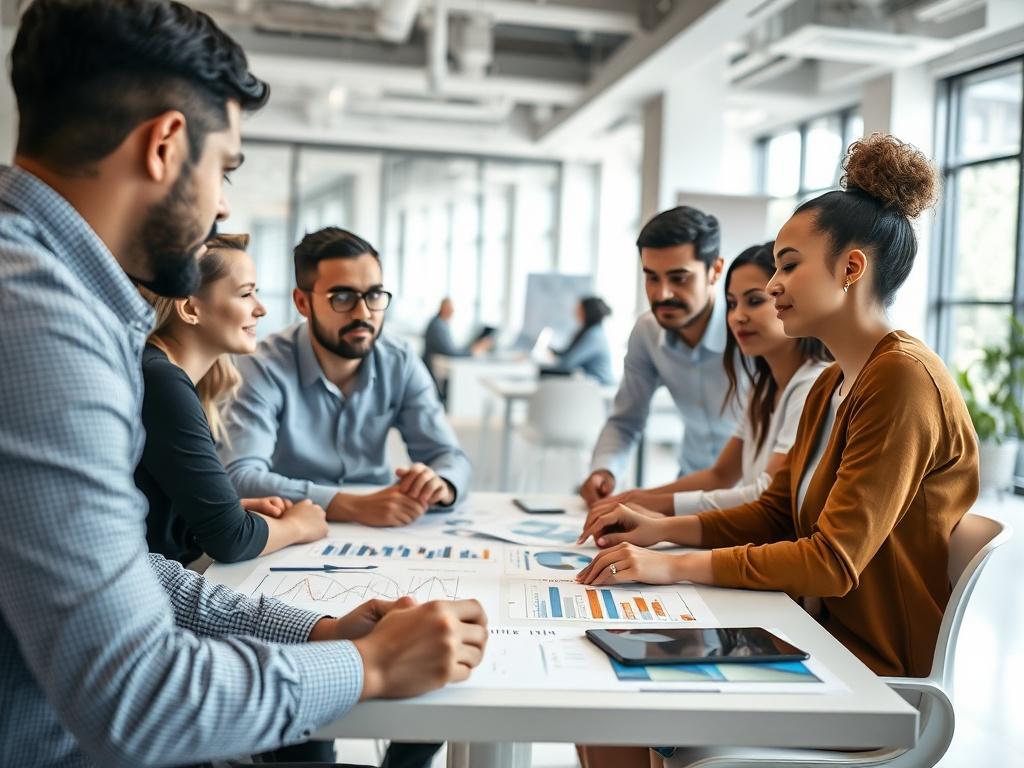 A close up shot of a strategic planning session in