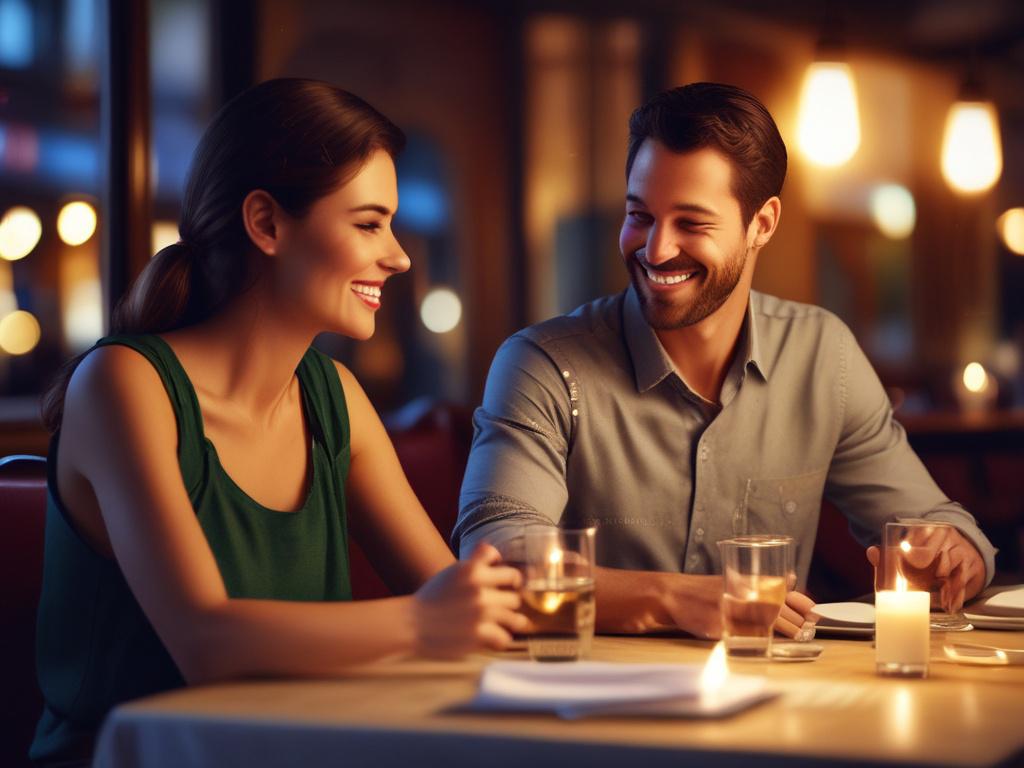 A beautiful woman with an inviting smile, sitting close to